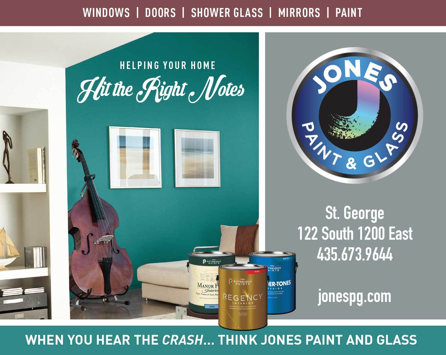 Jones Paint Glass ad